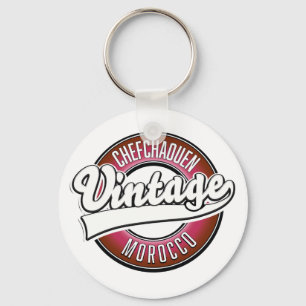 Chaveiro logotipo vintage de chefchaouen marrocos