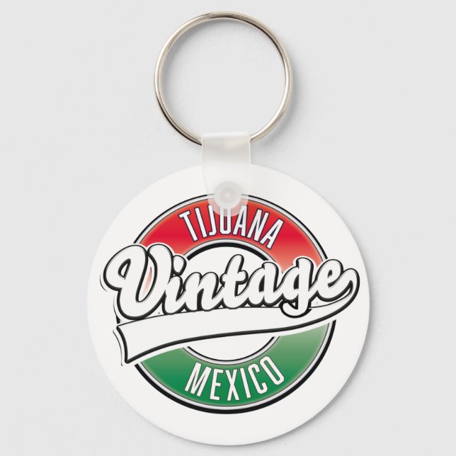 Chaveiro Logotipo vintage de Tijuana México. (Frente)