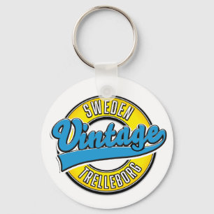 Chaveiro logotipo vintage Trelleborg Suécia