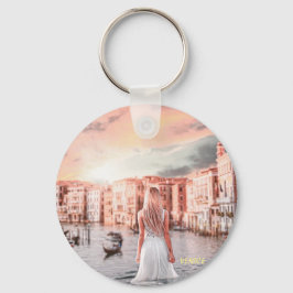 Chaveiro Loira Em Veneza Romântica