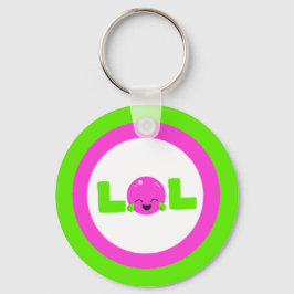 Chaveiro LOL Rindo Alto Botão Verde Puro Brilhante