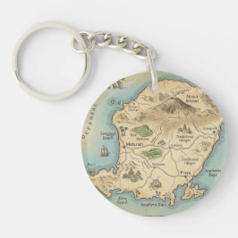 Chaveiro Lombok Indonesia Island Map Tropical Keychain