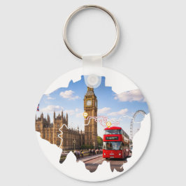 Chaveiro London 26.2 Marathoner Course Map Keychain