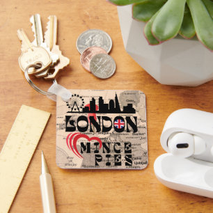 Chaveiro London ama Mince Pies Cityscape