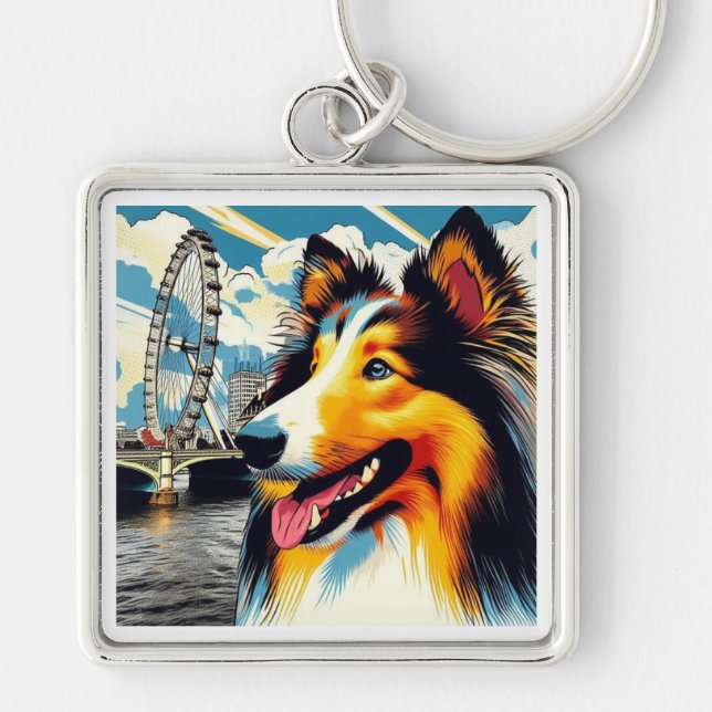 Chaveiro London Collie (Frente)