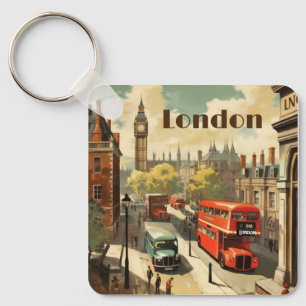 Chaveiro Londres Vintage Big Ben Texto Personalizado