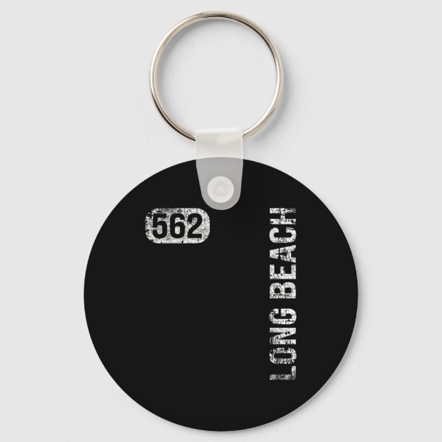 Chaveiro Long Beach California 562 Area Code Retro (Frente)