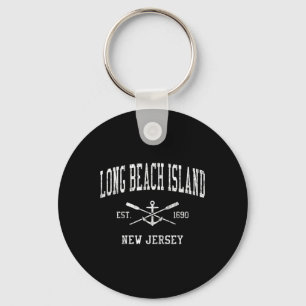 Chaveiro Long Beach Island Nj Vintage Crossed Oars &amp; Bo