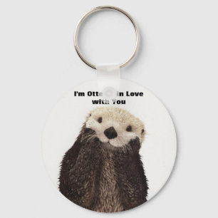 Chaveiro Lontra engraçada do dia dos namorados feliz