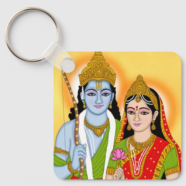 Chaveiro Lord Sitaram Keychain – Divine Accessory for Daily (Frente)