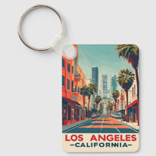 Chaveiro Los Angeles Califórnia Viagem Retro