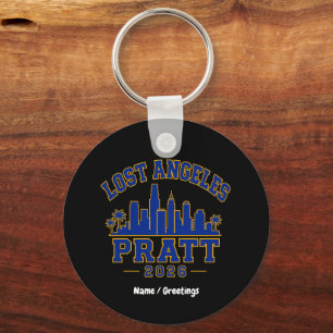 Chaveiro Lost Angeles Pratt 2026 Silhueta Varsity Retro Azu