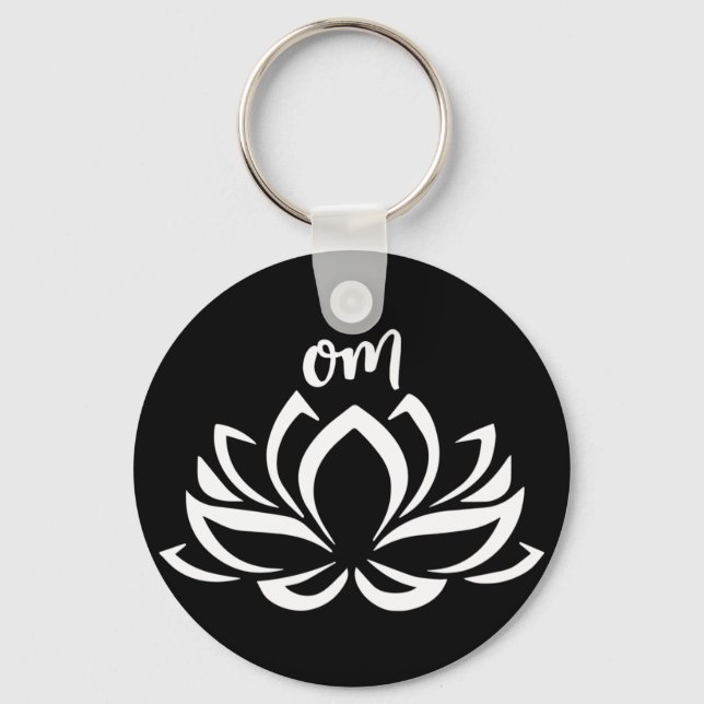 Chaveiro Lotus Om White (Frente)
