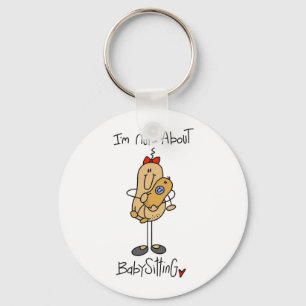 Chaveiro Louco por Babysitting Camisetas e Presentes