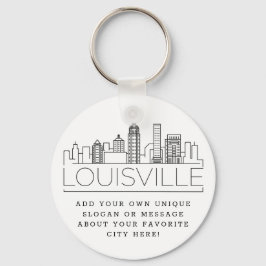 Chaveiro Louisville, KY Stylizou Skyline | Slogan Personali