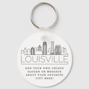 Chaveiro Louisville, KY Stylizou Skyline   Slogan Personali