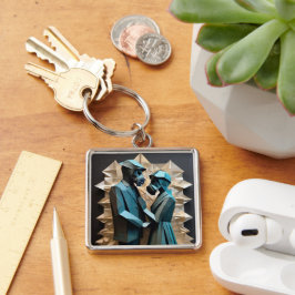 Chaveiro LOVE AND RESISTÊNCIA Origami 3 Premium Metal