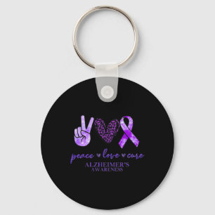 Chaveiro Love Cure Ribbon Lepard Alzheimerheimer Brain Awa