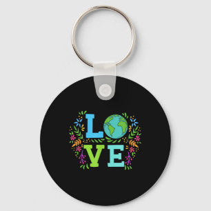 Chaveiro Love Earth Salve O Planeta Vintage Floral Earth Da