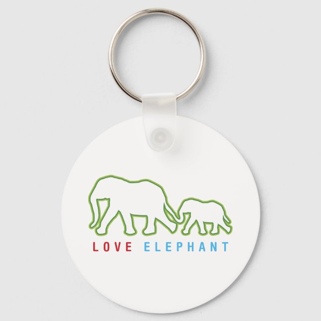 Chaveiro Love Elephant (Frente)
