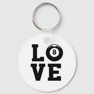 Chaveiro Love Graphic Piscina Billard Snooker Billard Cue 8