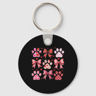 Chaveiro Love Heart Dog Paw Print Coquette Aestic Arco Va