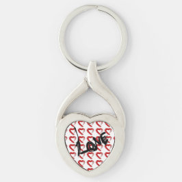 Chaveiro Love Hearts Zipper Charm Key Chain