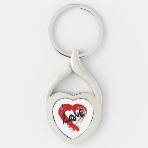 Chaveiro Love Hearts Zipper Charm Key Chain
