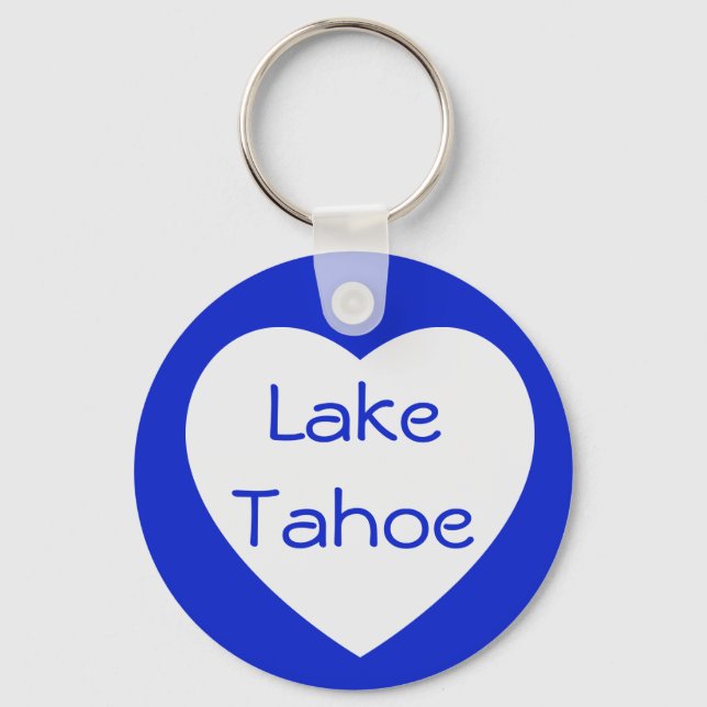 Chaveiro Love Lake Tahoe California / Nevada Heart Keychain (Frente)