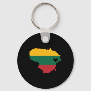 Chaveiro Love Lituânia Gift Lituan Pride Heart
