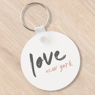 Chaveiro Love New York NYC EUA Modern Wanderlust rosa