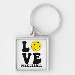 Chaveiro Love Pickleball Retro