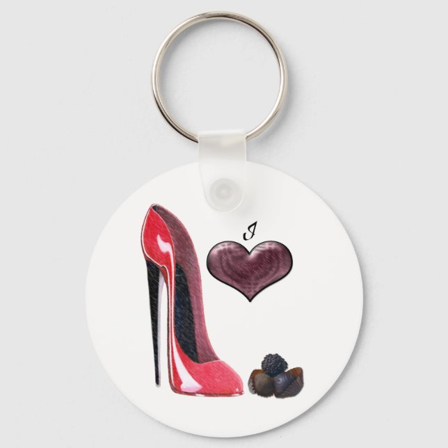 Chaveiro Love Red Stiletto Calçado e Chocolates Art (Frente)