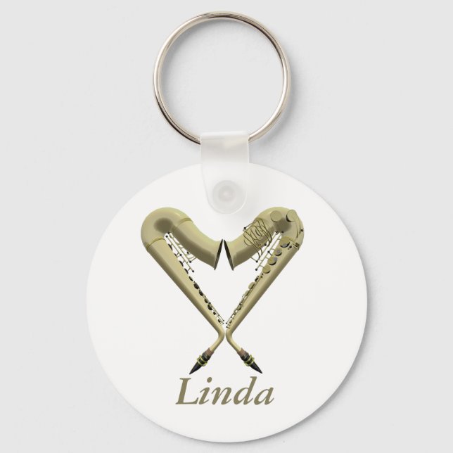Chaveiro Love Sax Keyring (Frente)