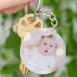 Chaveiro Love Script My Baby Photo<br><div class="desc">A foto do seu bebê em um chaveiro! Carregue sua própria imagem para criar seu chaveiro por você mesmo ou dê como presente para a família,  amigos,  pais e avós! A palavra amor em um cheque é exibida sobre sua foto.</div>