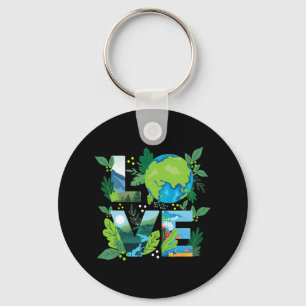 Chaveiro Love World - Environmental Protection Earth Day Cl