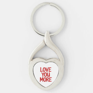 Chaveiro Love You More Minimal Heartfelt Design 