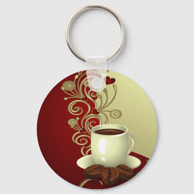 Chaveiro Lover de Café Moderno (Frente)