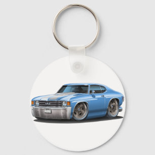 Chaveiro Lt 1971-72 de Chevelle Azul-Branco Carro