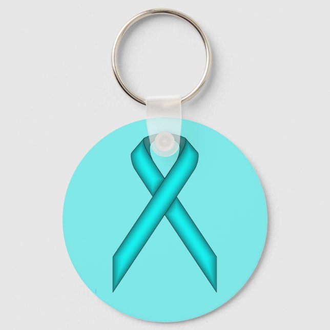 Chaveiro Lt Blue / Teal Standard Ribbon por Kenneth Yoncich (Frente)