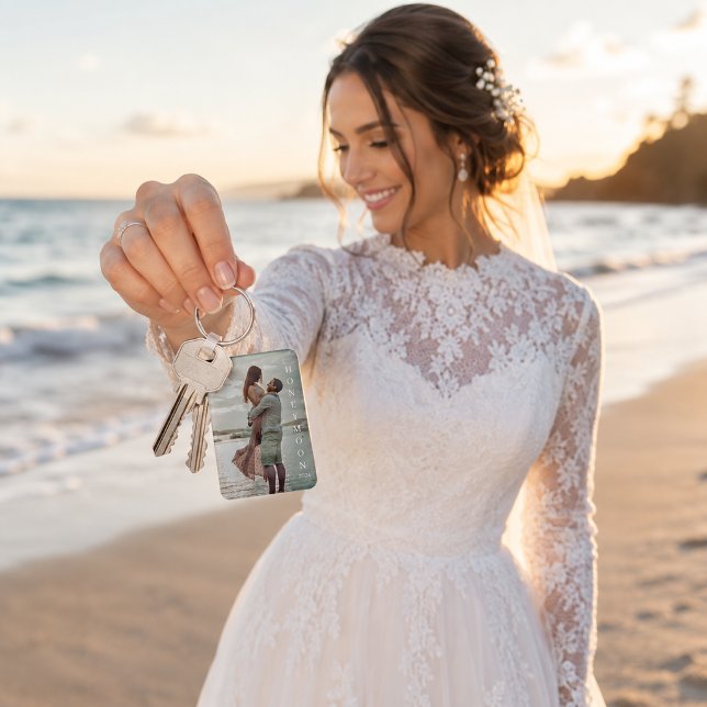 Chaveiro Lua de Mel Casamento Personalizado Foto Destino An (Criador carregado)