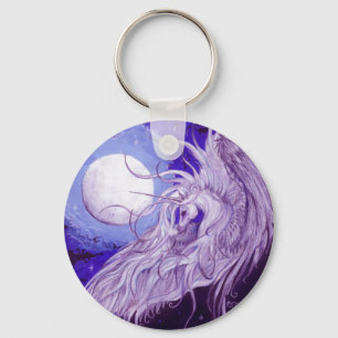 Chaveiro Lua Lunar Azul Roxo Unicórnio Pegacorn