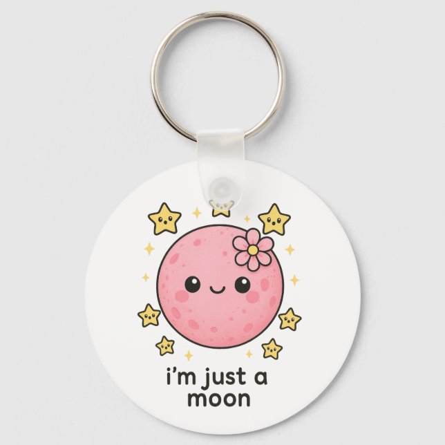 Chaveiro Lua rosa com Arco (Frente)