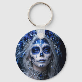 Chaveiro Lua Safira Calavera – Azul Celestial