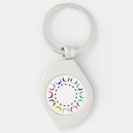 Chaveiro Luas do Orgulho Crescente e Corações Pretos