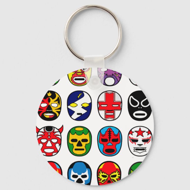 Chaveiro Lucha Libre Luchador Luta Máscaras mexicanas (Frente)