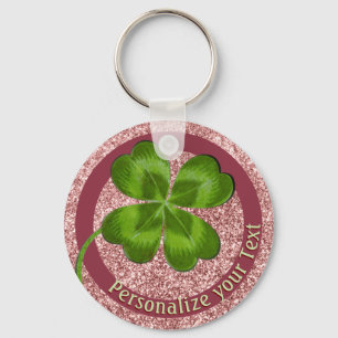 Chaveiro Lucky Charm Clover Girly Personalizou Boa Sorte