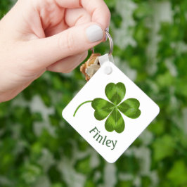 Chaveiro Lucky Charm Clover Vintage Personalizou Boa Sorte