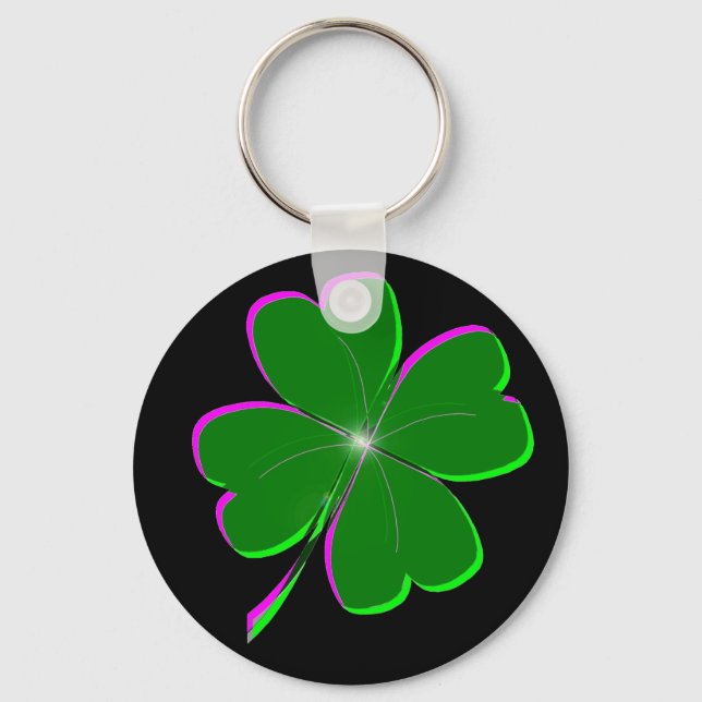 Chaveiro Lucky Four Folha Clover (Frente)