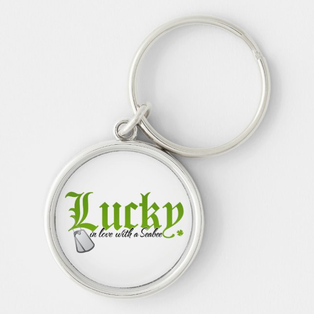 Chaveiro Lucky in Love com um Seabee (Frente)